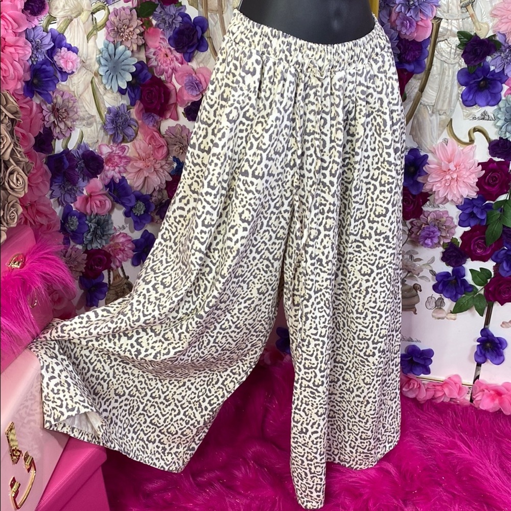 Luxe Leopard Wide-Leg Pants